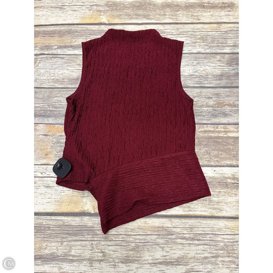 Top Sleeveless By Shein In Maroon, Size: S