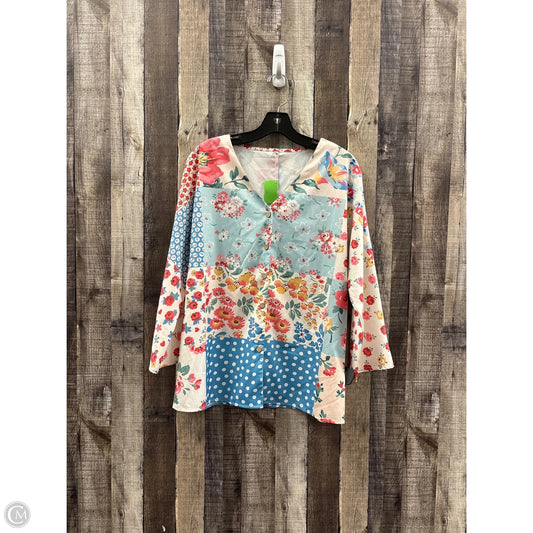 Top 3/4 Sleeve By Cme In Multi-colored, Size: M