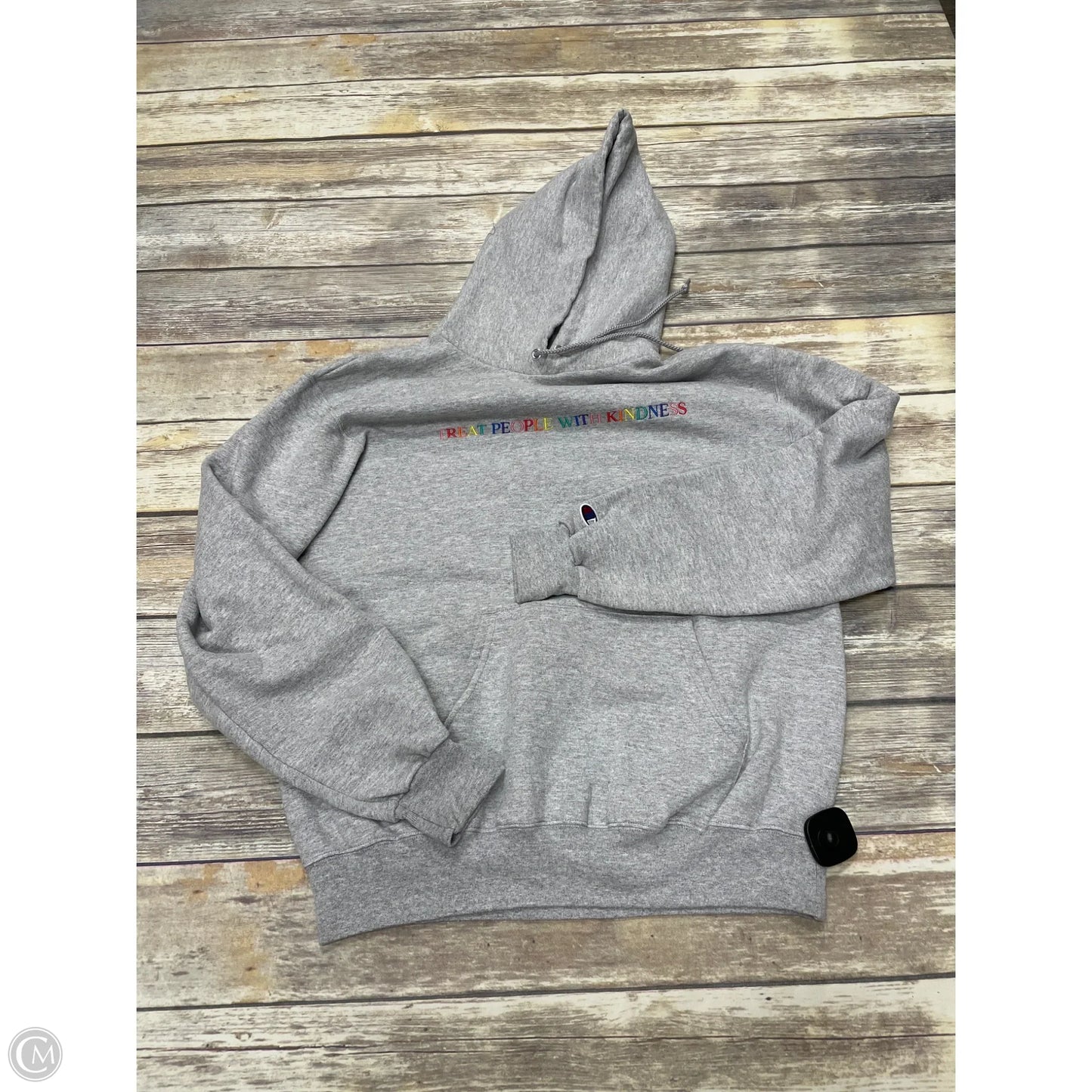 Sweatshirt Hoodie By Cme In Grey, Size: M