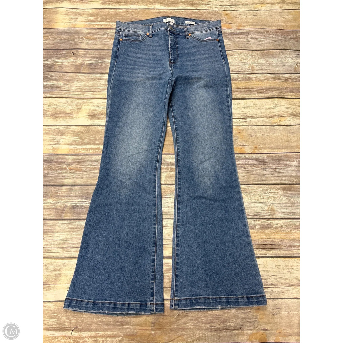 Jeans Flared By Sofia By Sofia Vergara In Blue Denim, Size: 12
