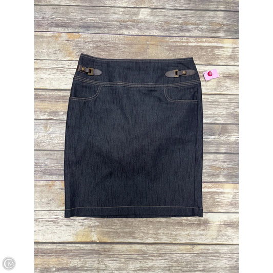 Skirt Maxi By Dressbarn In Blue Denim, Size: 12