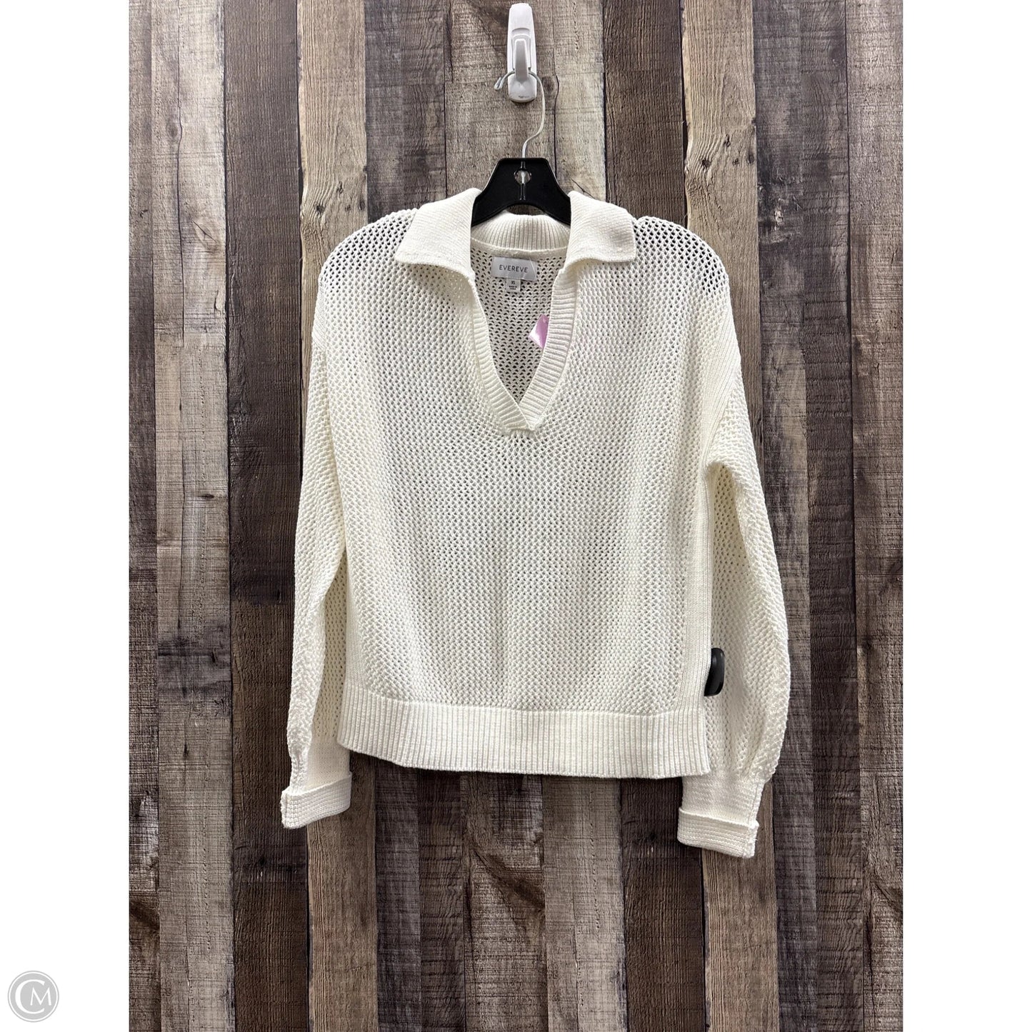 Top Long Sleeve By Evereve In White, Size: Xs