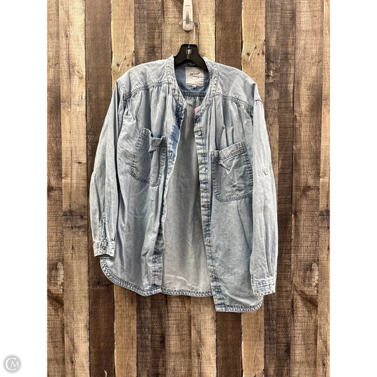Top Long Sleeve By Aerie In Blue Denim, Size: S