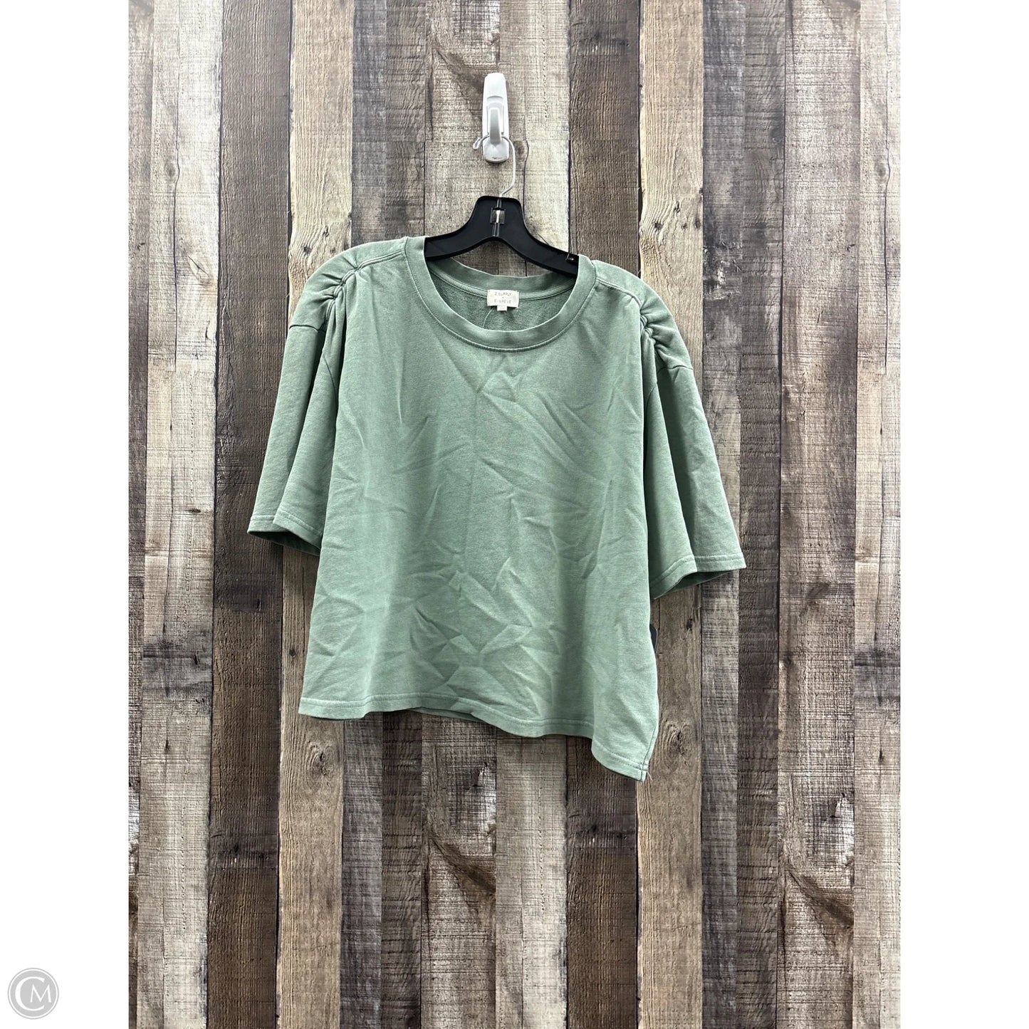 Top Short Sleeve By Evereve In Green, Size: L