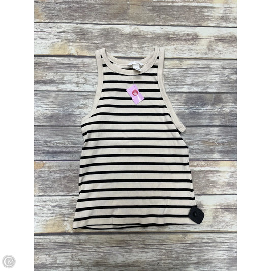 Top Sleeveless By H&m In Striped Pattern, Size: L