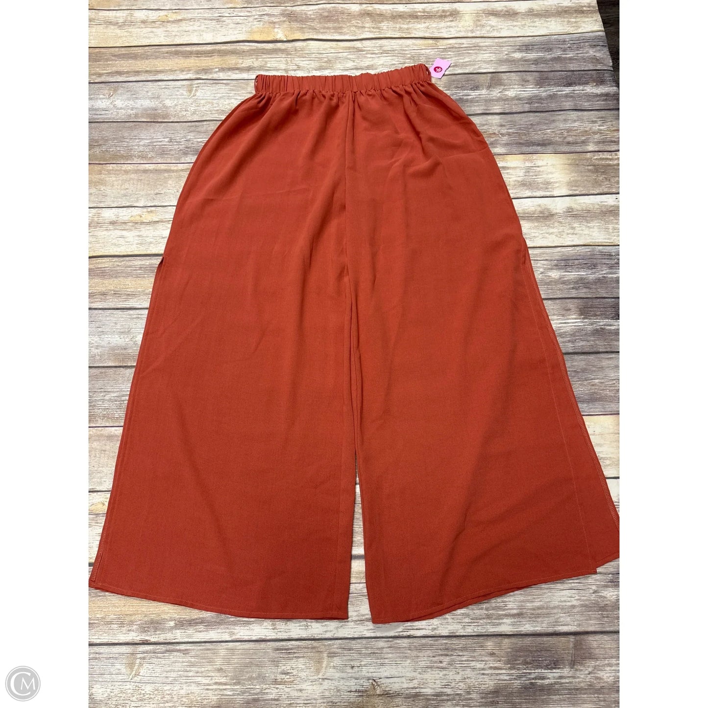 Pants Wide Leg By Shein In Orange, Size: L