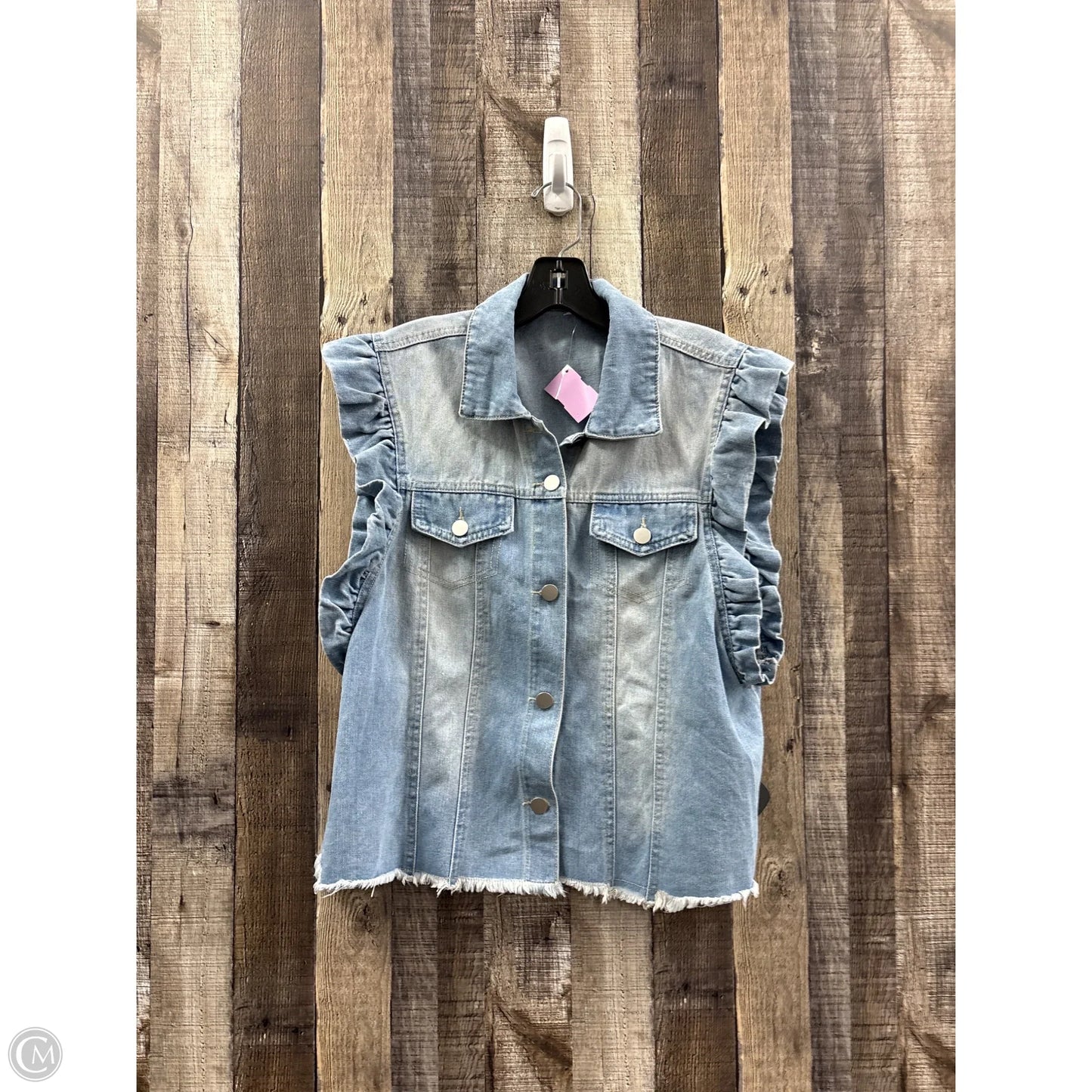 Vest Other By Cme In Blue Denim, Size: Xl