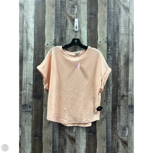 Top Short Sleeve By Falls Creek In Peach, Size: S