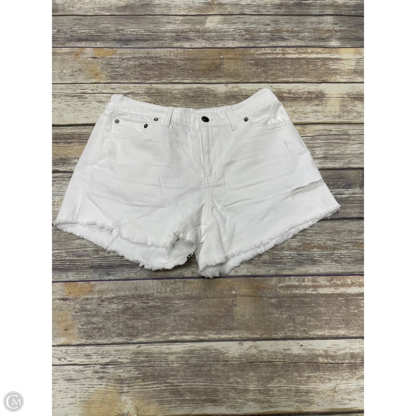 Shorts By Aerie In White Denim, Size: M