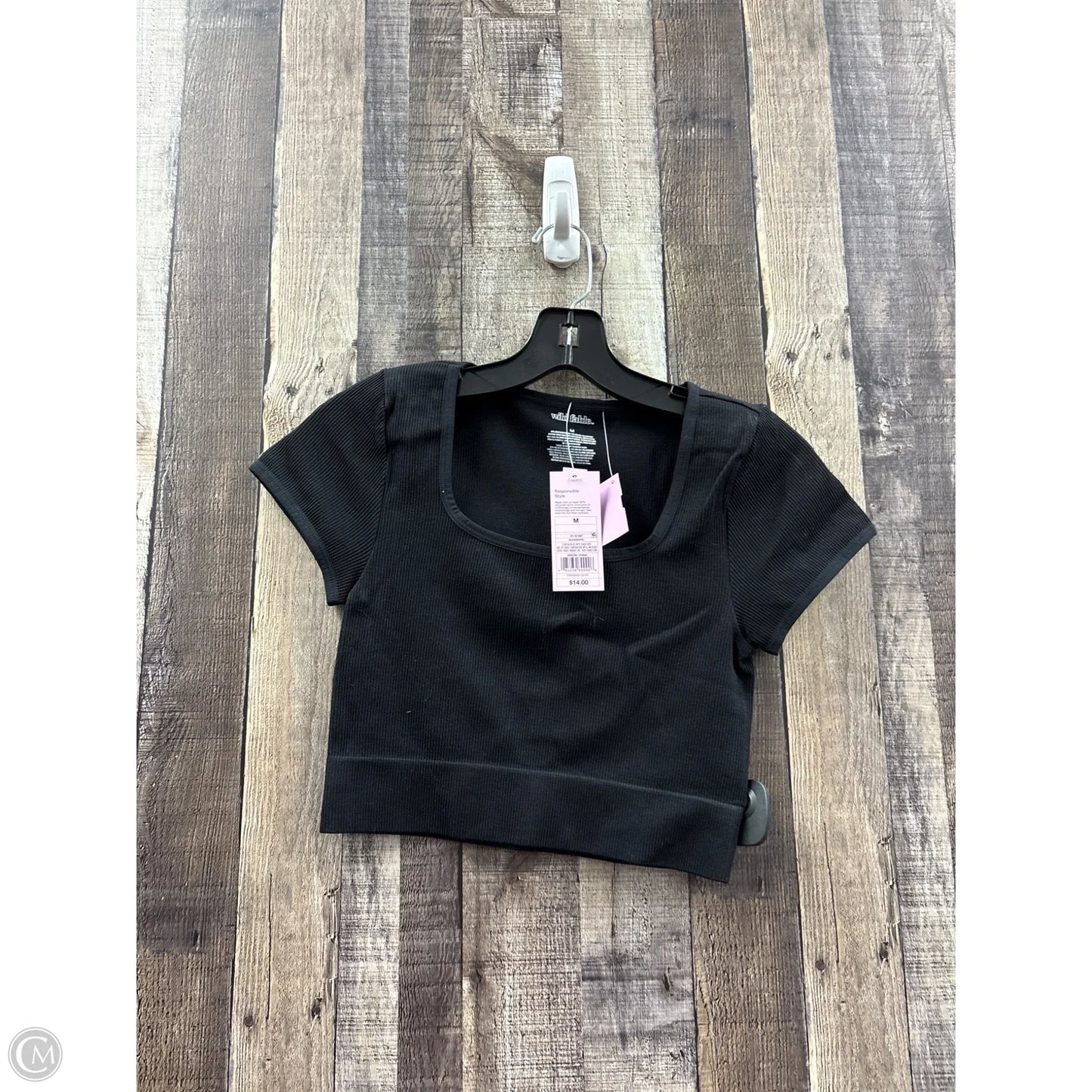Top Short Sleeve By Wild Fable In Black, Size: M