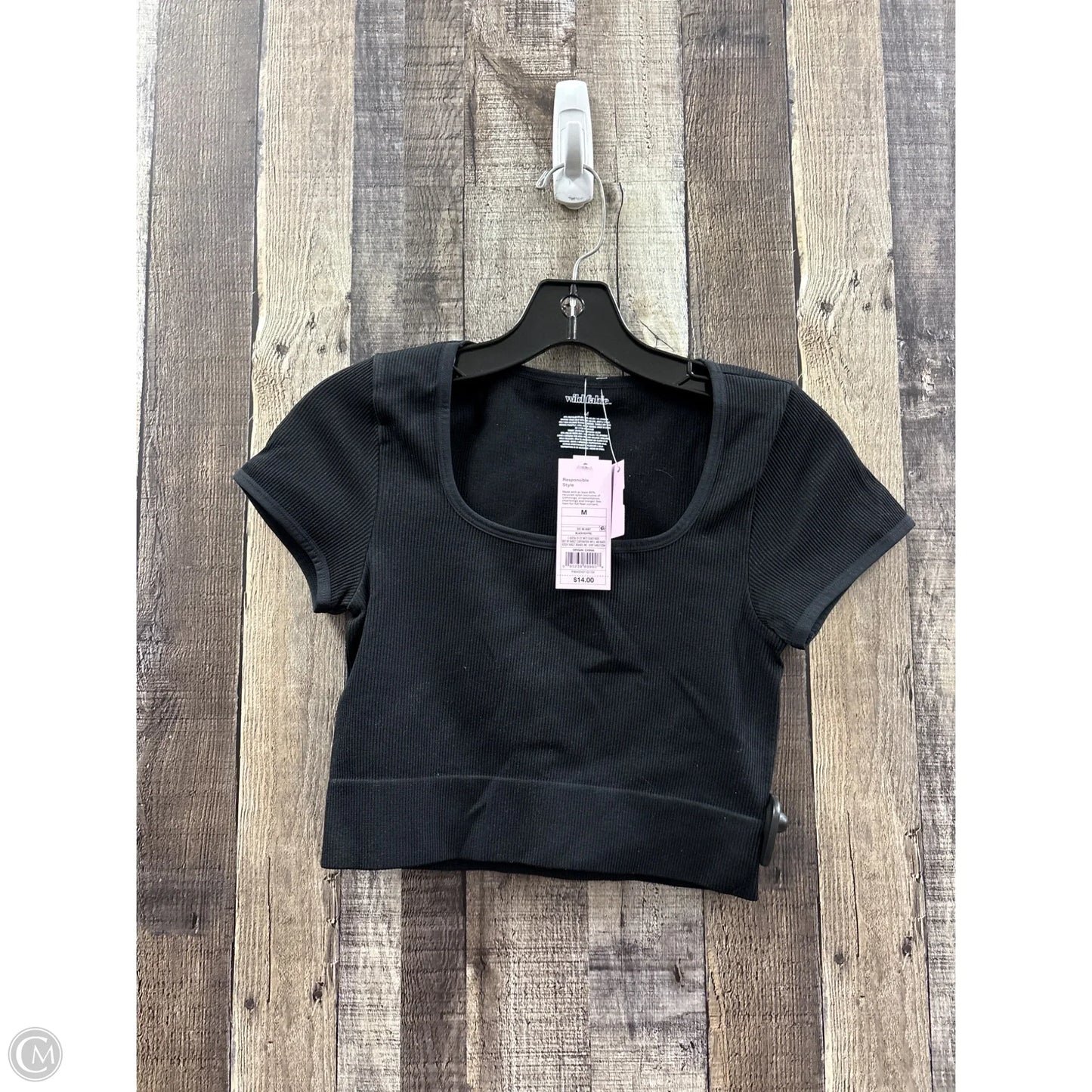 Top Short Sleeve By Wild Fable In Black, Size: M