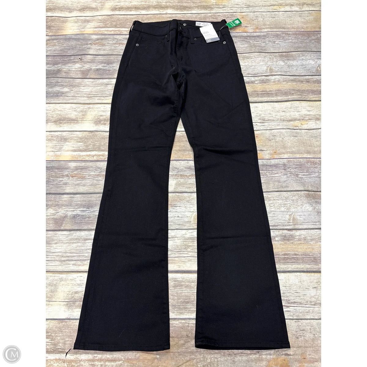 Jeans Boot Cut By Gap In Black Denim, Size: 10l