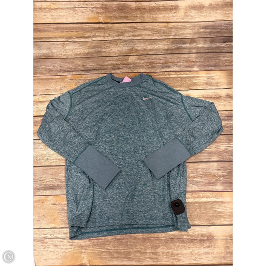 Athletic Top Long Sleeve Crewneck By Nike In Blue, Size: L