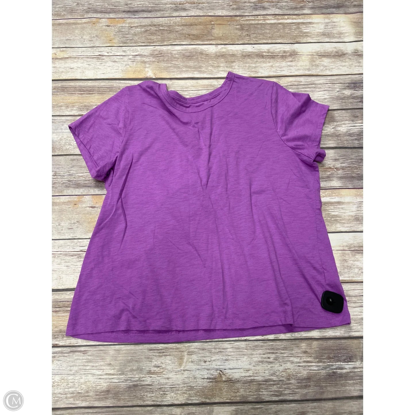 Top Short Sleeve By Time And Tru In Purple, Size: 3x
