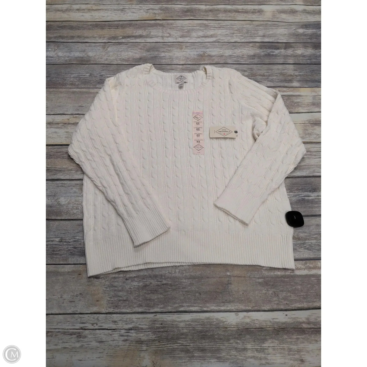 Sweater By St Johns Bay In Ivory, Size: 2x