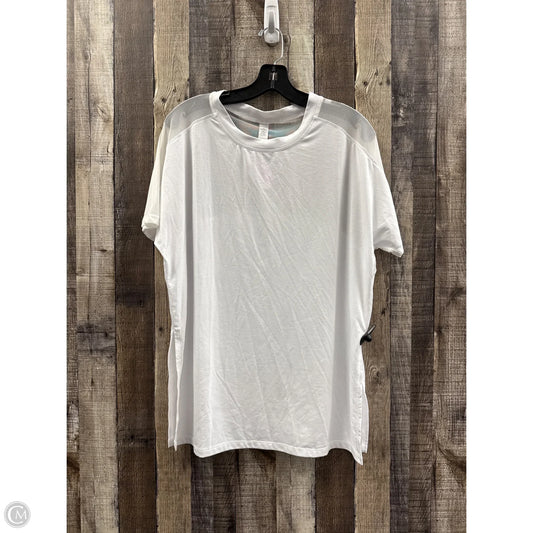 Athletic Top Short Sleeve By Athleta In White, Size: M
