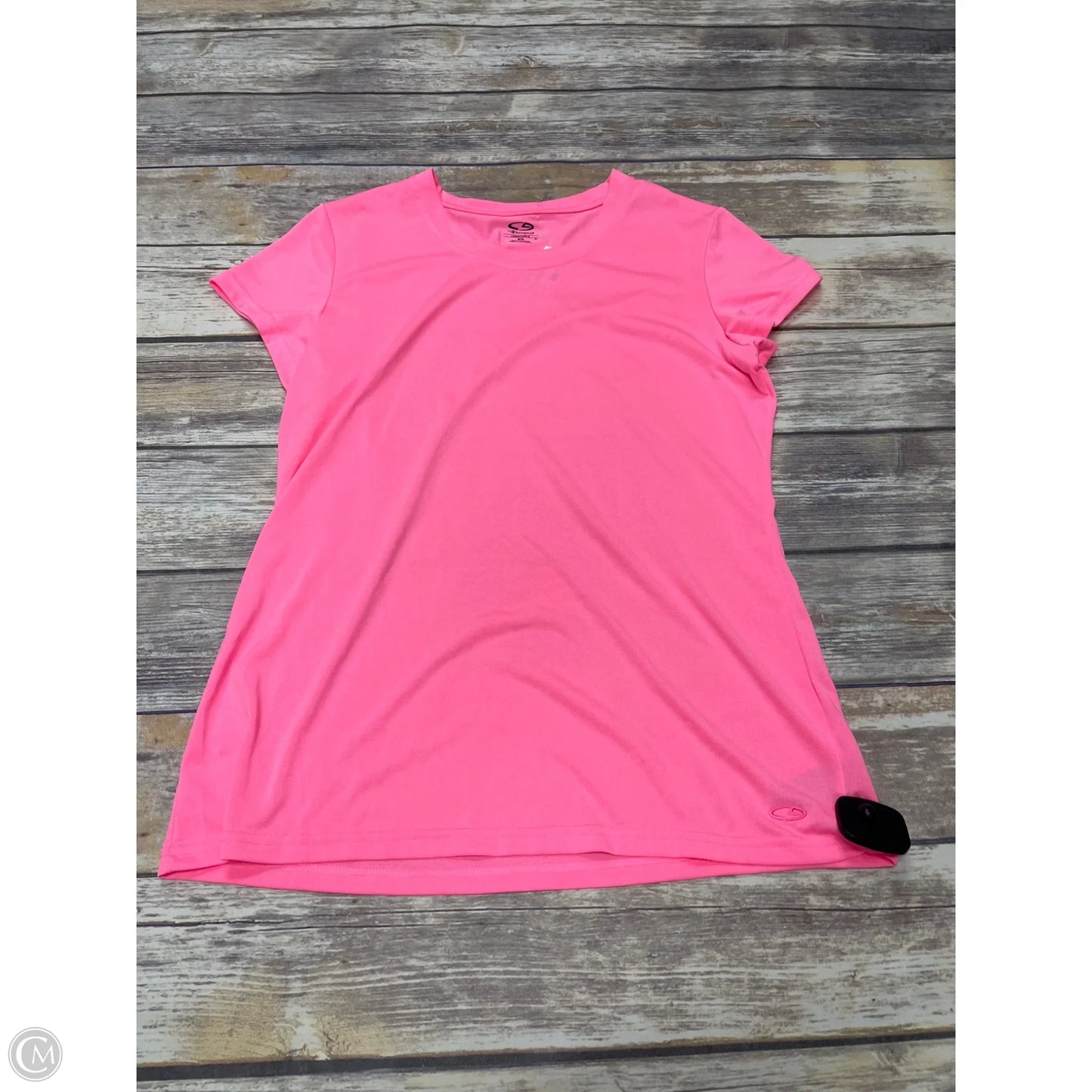 Athletic Top Short Sleeve By Champion In Pink, Size: M