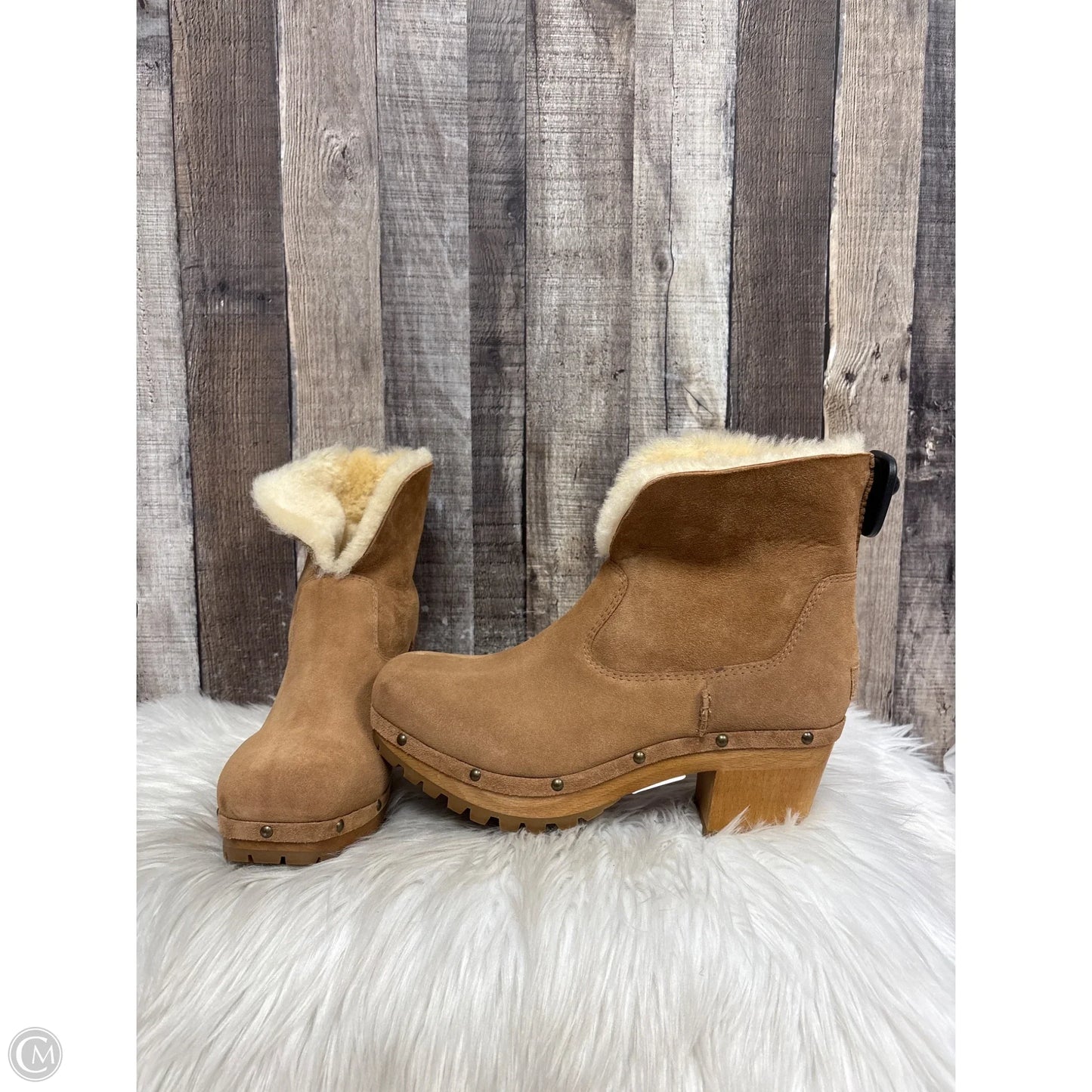 Boots Designer By Ugg In Brown, Size: 11