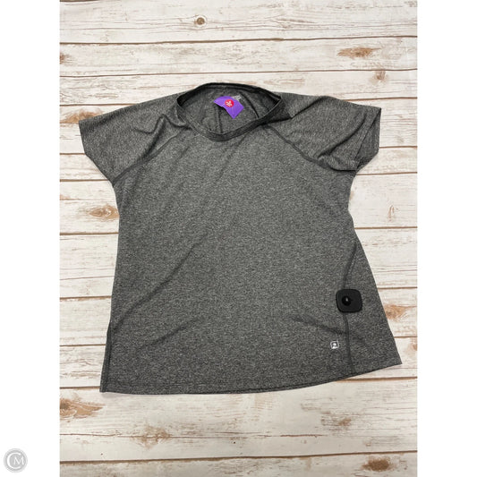 Athletic Top Short Sleeve By Cme In Grey, Size: L