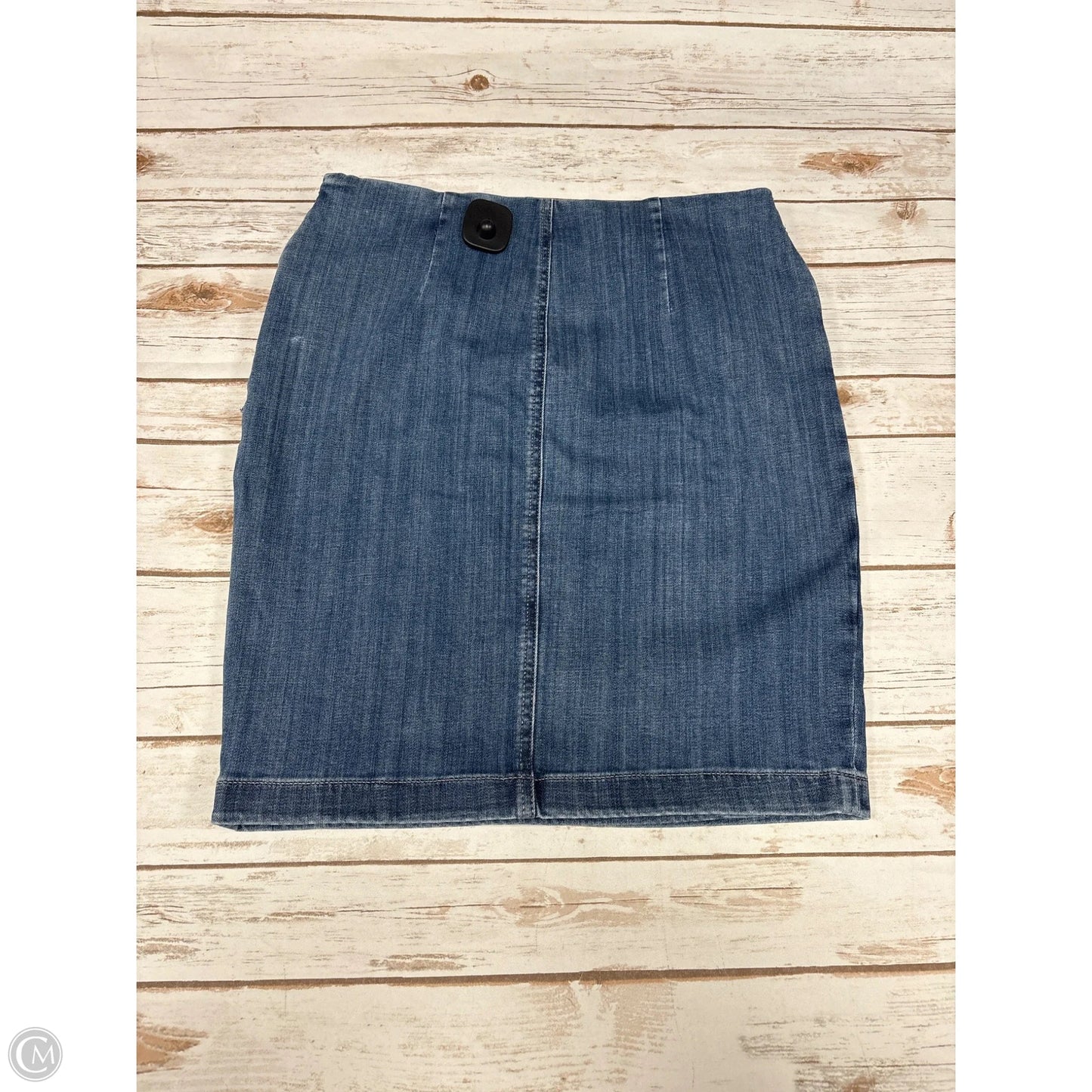Skirt Midi By Chicos In Blue Denim, Size: M