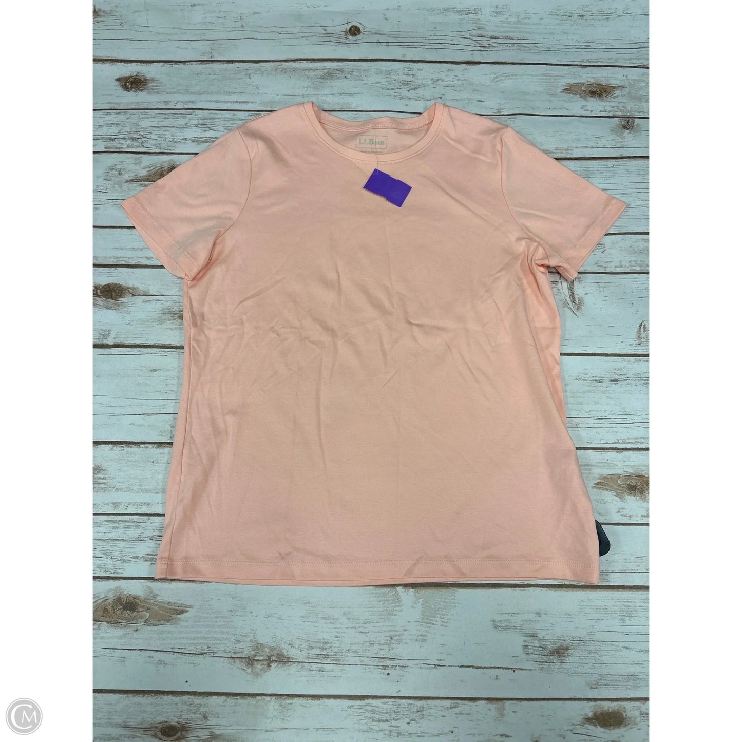 Top Short Sleeve By L.l. Bean In Peach, Size: M