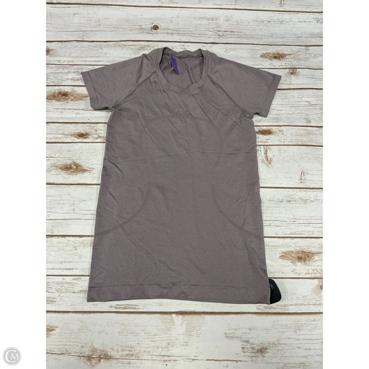 Athletic Top Short Sleeve By Lululemon In Purple, Size: S