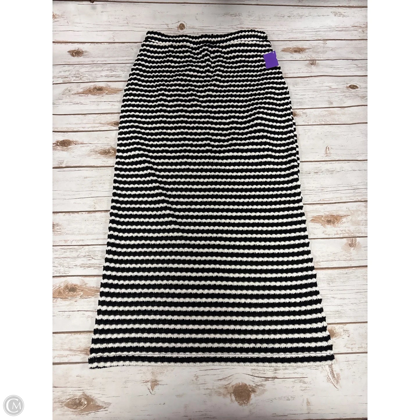 Skirt Set 2pc By Gilli In Black & White, Size: L