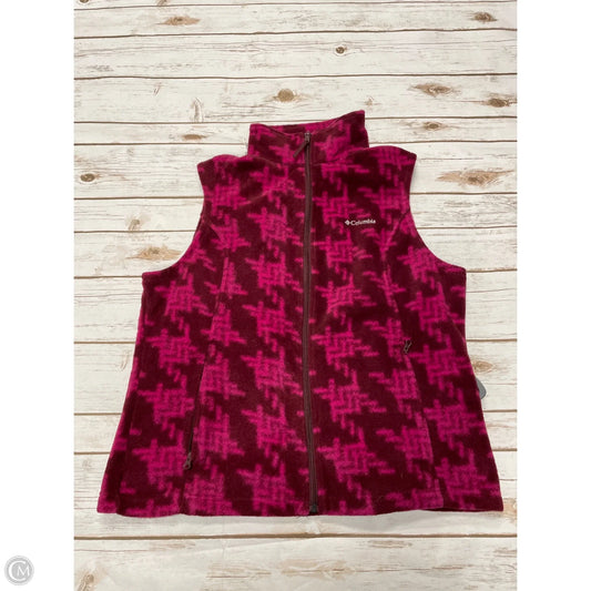 Vest Fleece By Columbia In Pink & Red, Size: Xl
