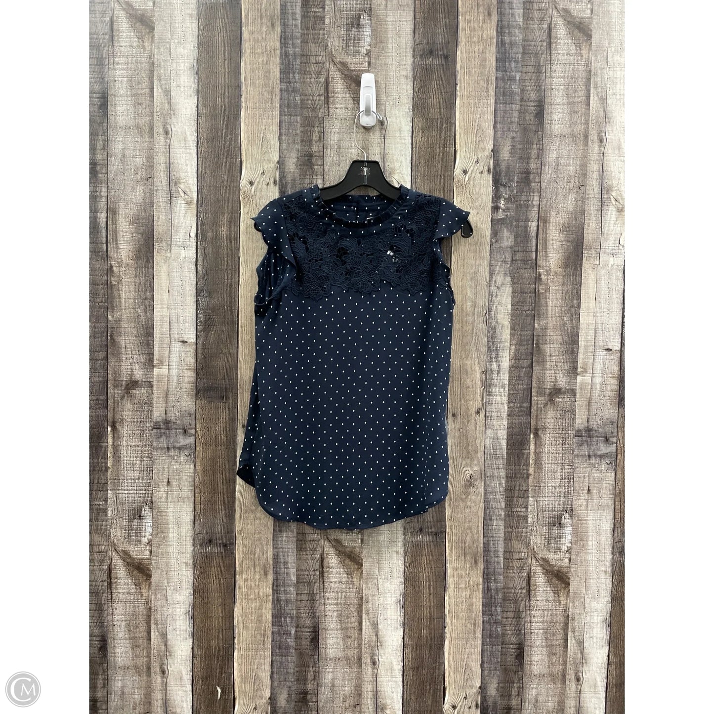 Top Sleeveless By Loft In Polkadot Pattern, Size: Xs