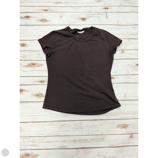 Top Short Sleeve By Cme In Brown, Size: L