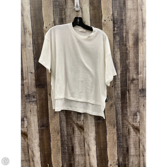 Top Short Sleeve By Tres Bien In White, Size: M