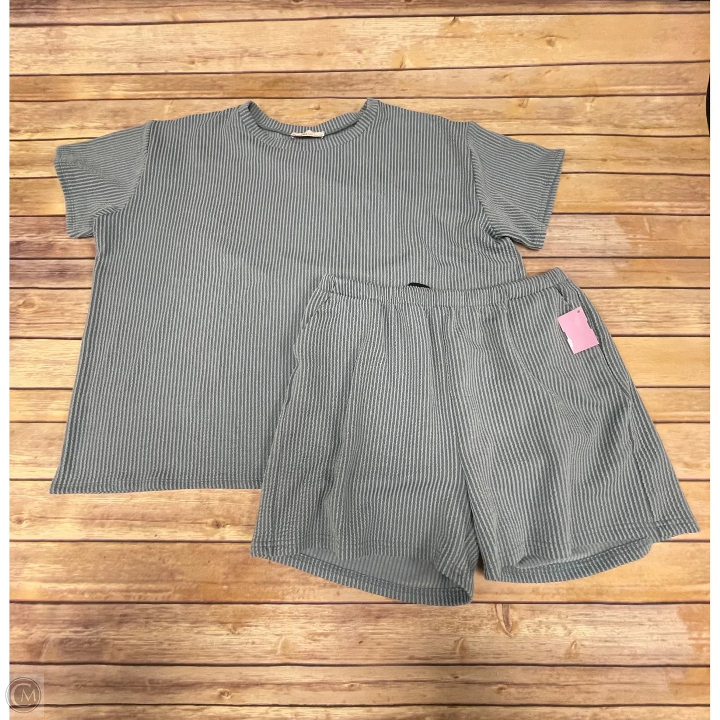 Shorts Set By Zenana In Blue, Size: L