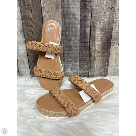 Sandals Flats By Marc Fisher In Brown, Size: 9.5