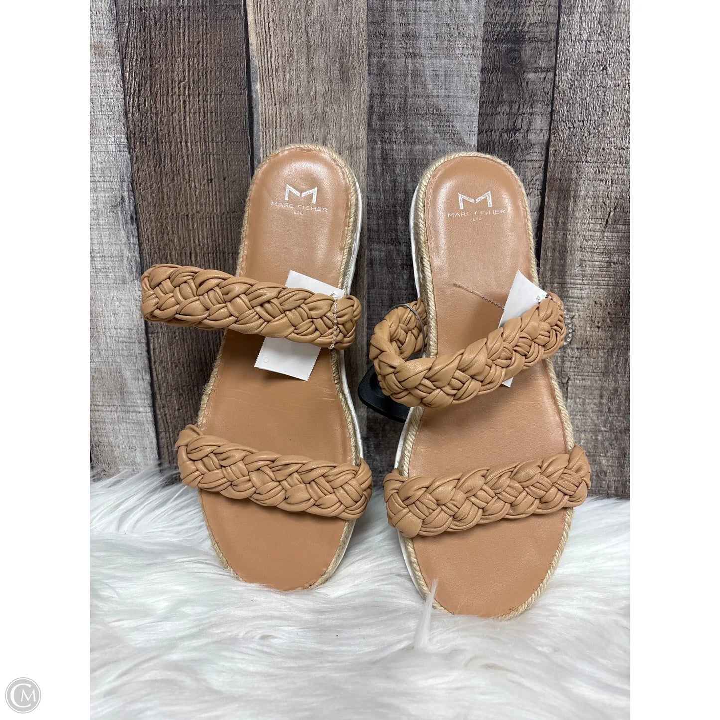 Sandals Flats By Marc Fisher In Brown, Size: 9.5