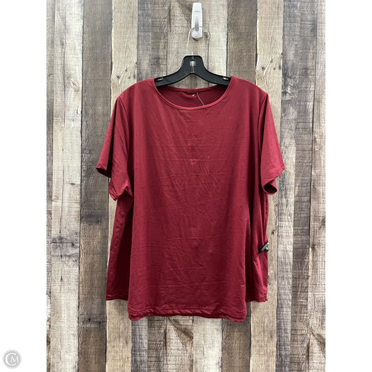 Top Short Sleeve By Cme In Maroon, Size: 2x