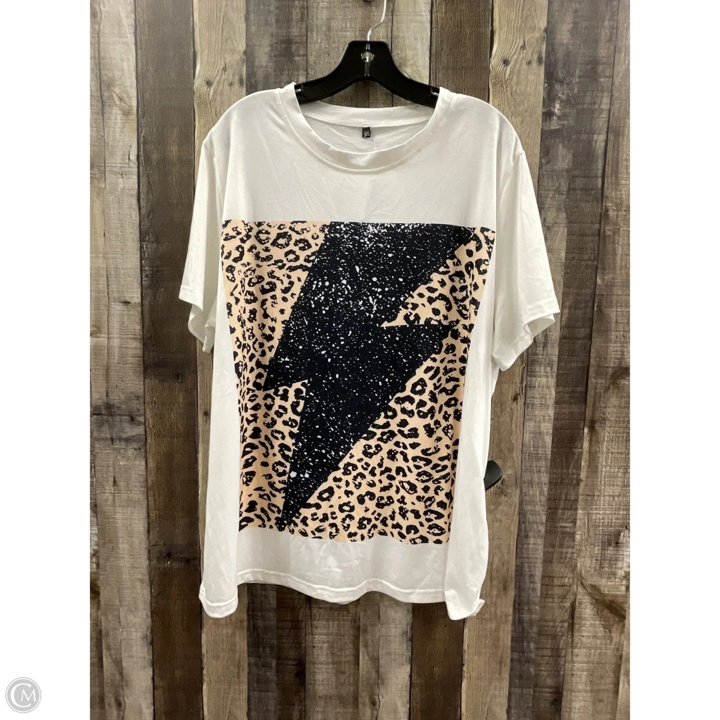 Top Short Sleeve By Cme In White, Size: 4x