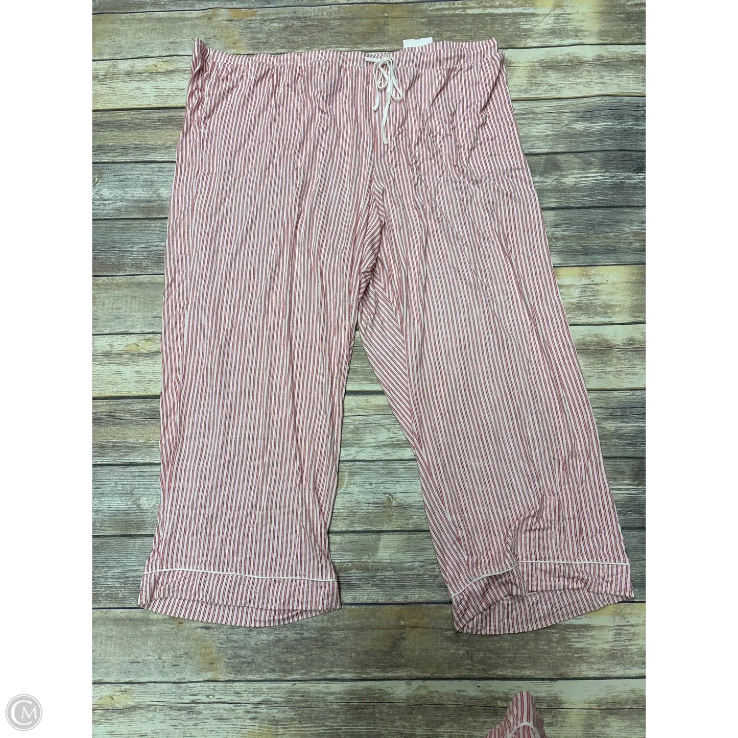 Pajamas 2pc By Auden In Red & White, Size: 3x