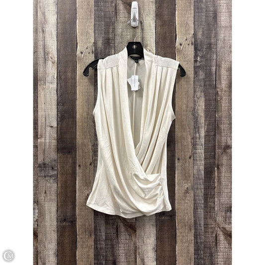 Top Sleeveless By Banana Republic In Cream, Size: M