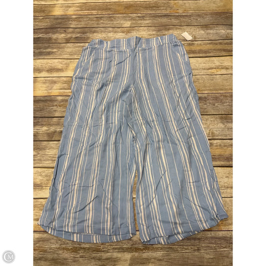 Pants Wide Leg By Candies In Blue & White, Size: Xl