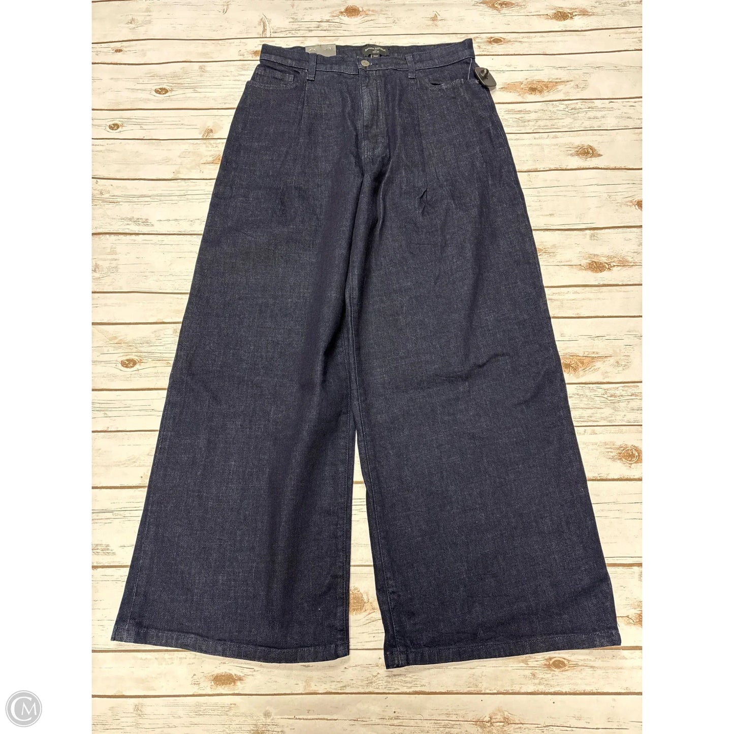 Jeans Wide Leg By Banana Republic In Blue Denim, Size: 10