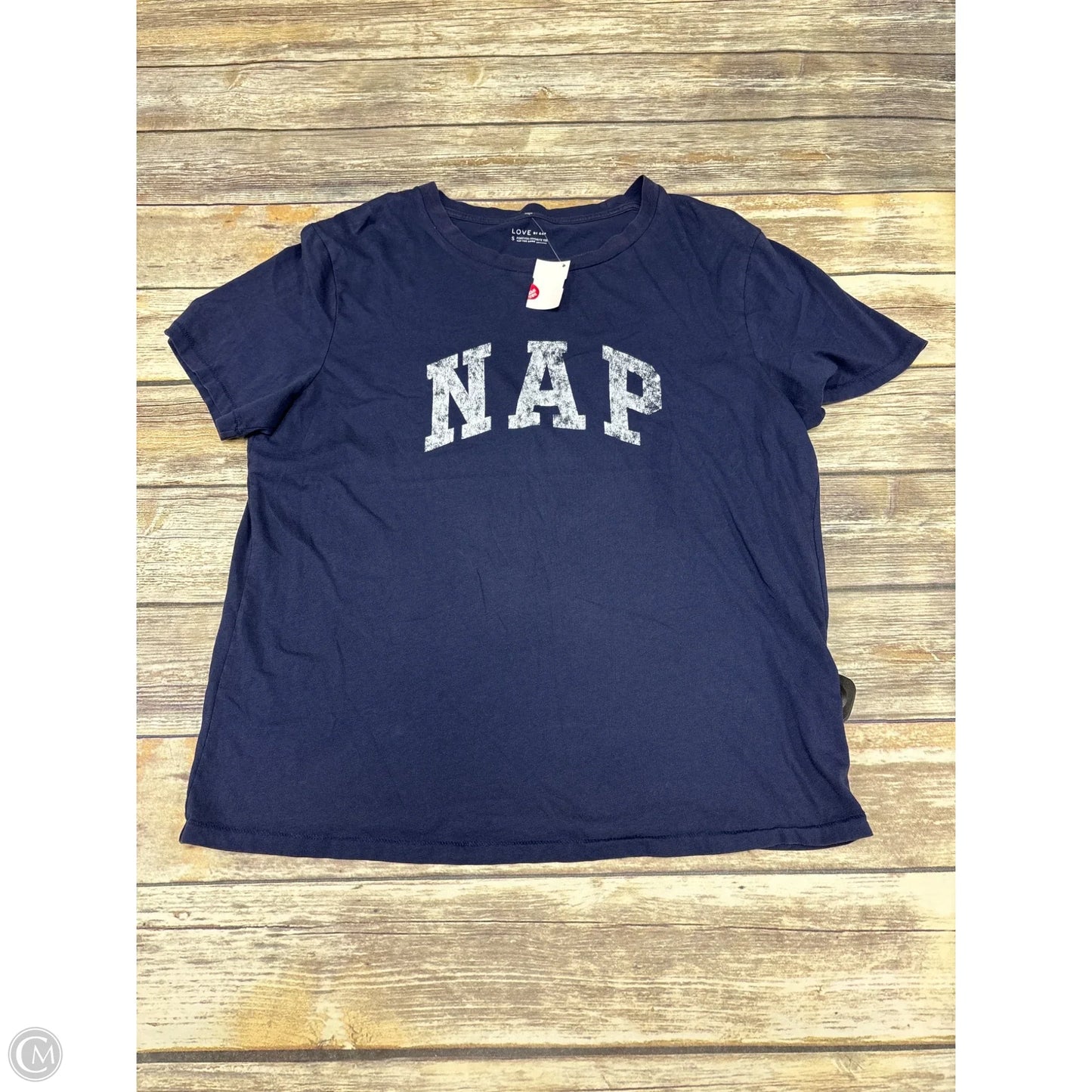 Top Short Sleeve By Gap In Navy, Size: S