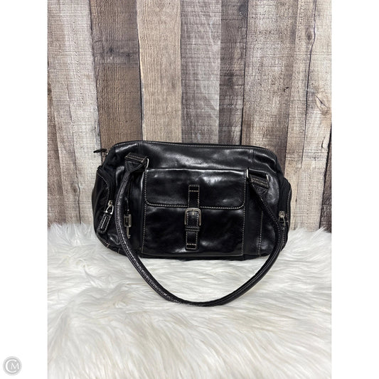 Handbag Leather By Fossil, Size: Medium