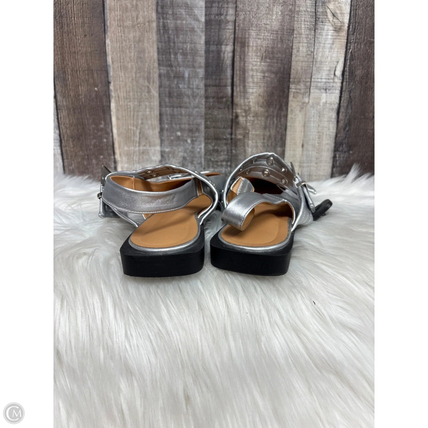 Shoes Flats By Cme In Silver, Size: 9.5