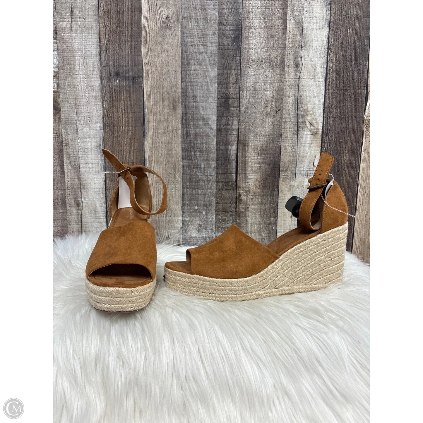 Sandals Heels Wedge By Universal Thread In Brown, Size: 11