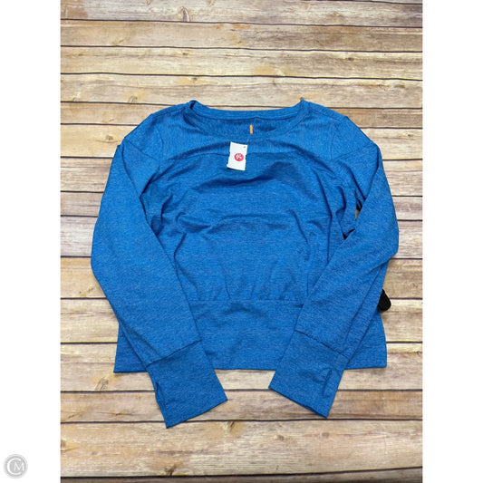 Athletic Top Long Sleeve Crewneck By Lucy In Blue, Size: M