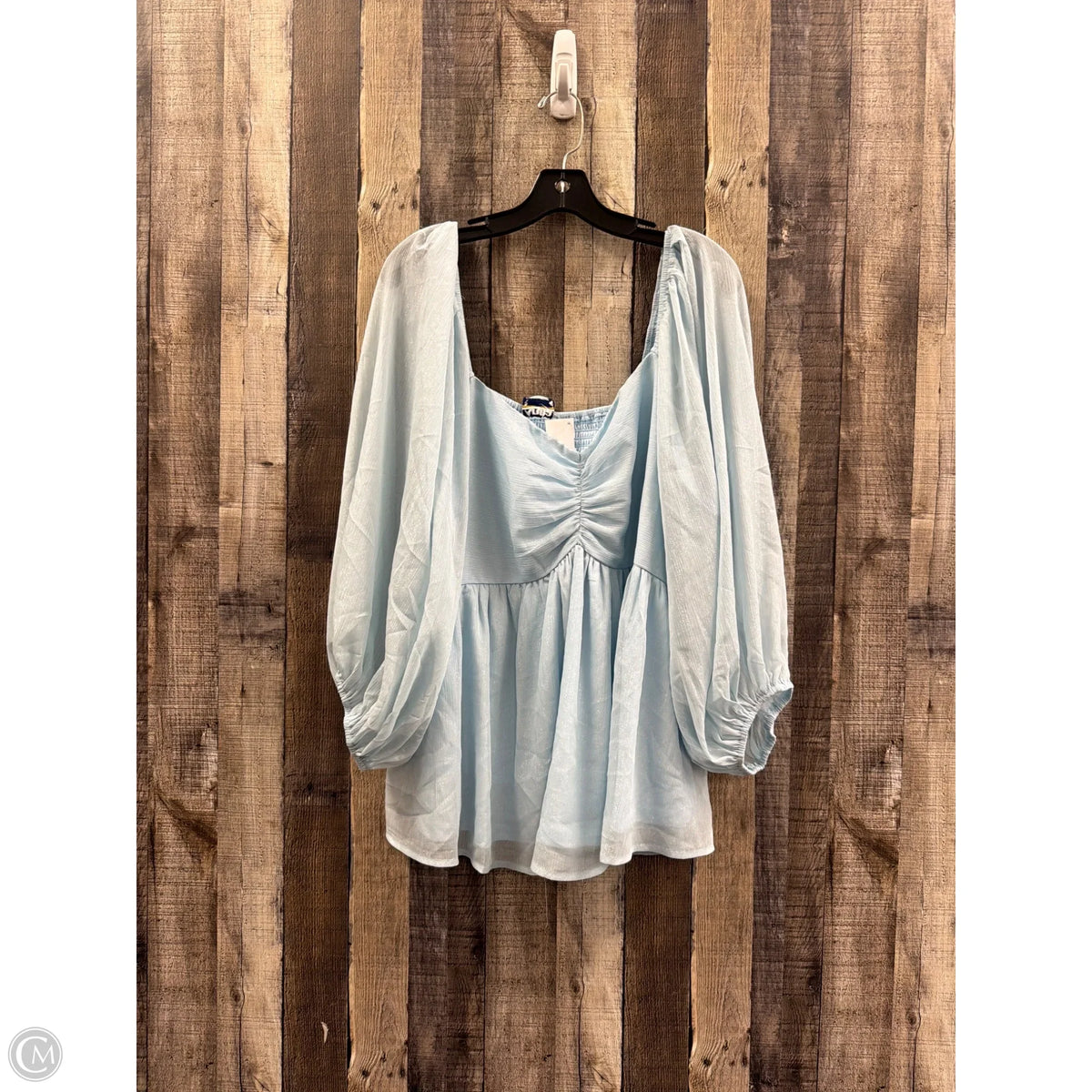 Top Long Sleeve By Arula In Blue, Size: 3x