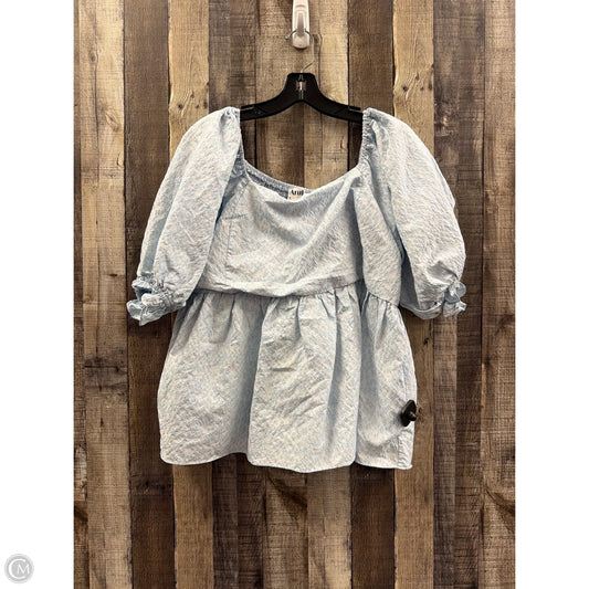 Top Short Sleeve By Arula In Blue, Size: 3x