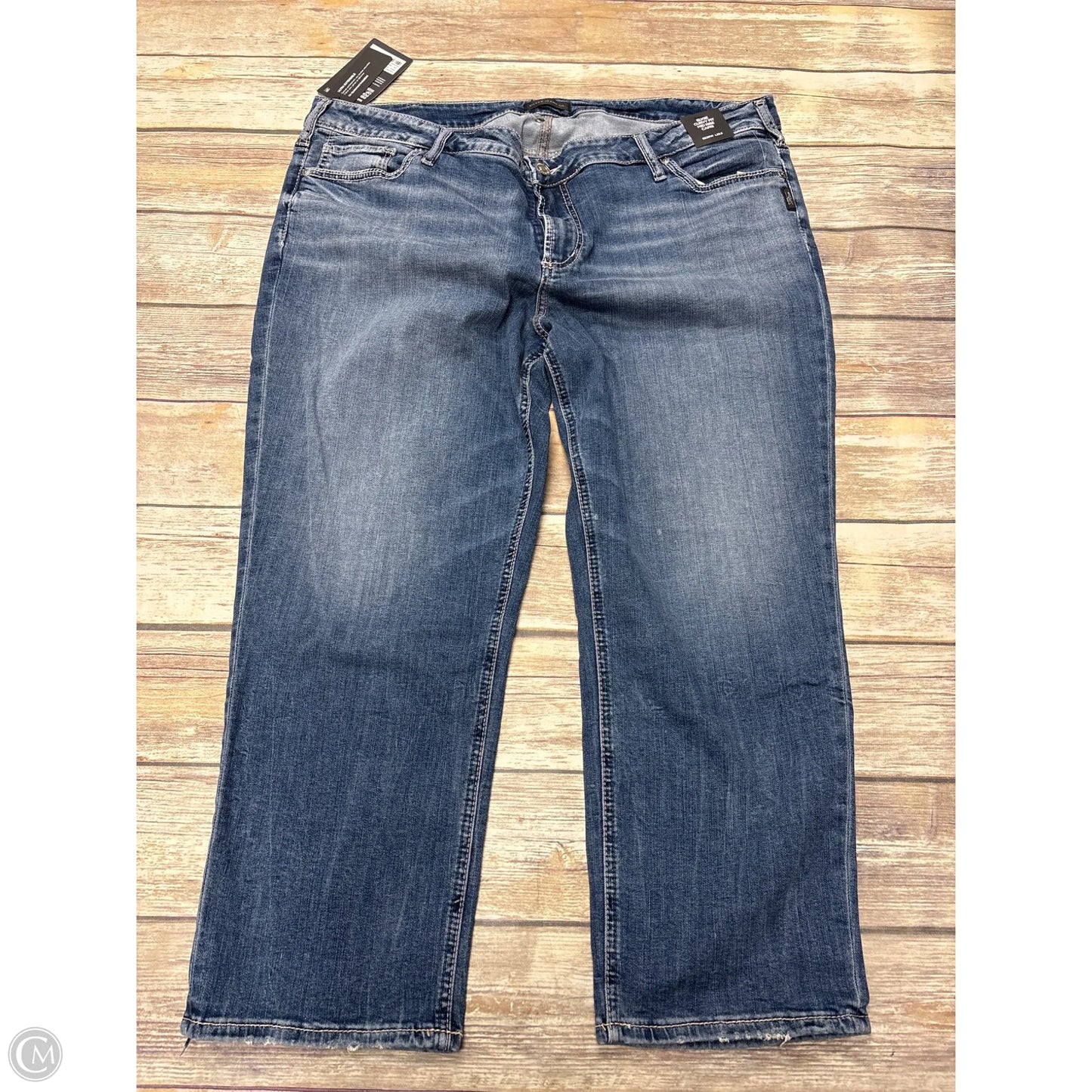 Jeans Straight By Silver In Blue Denim, Size: 20