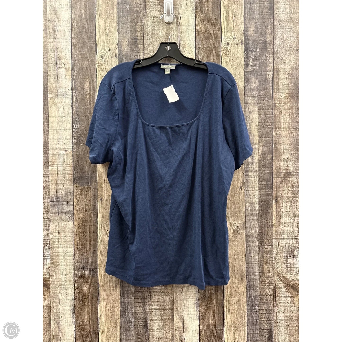 Top Short Sleeve Basic By Style And Company In Navy, Size: 3x