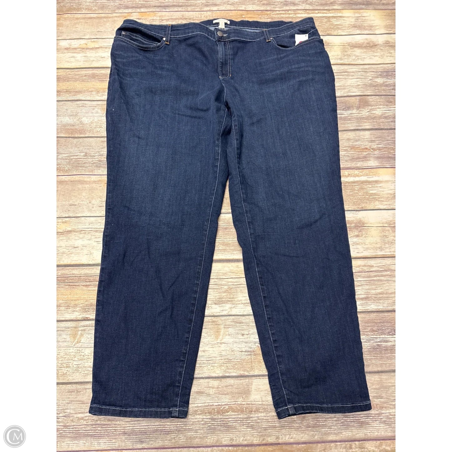 Jeans Straight By Eileen Fisher In Blue Denim, Size: 22